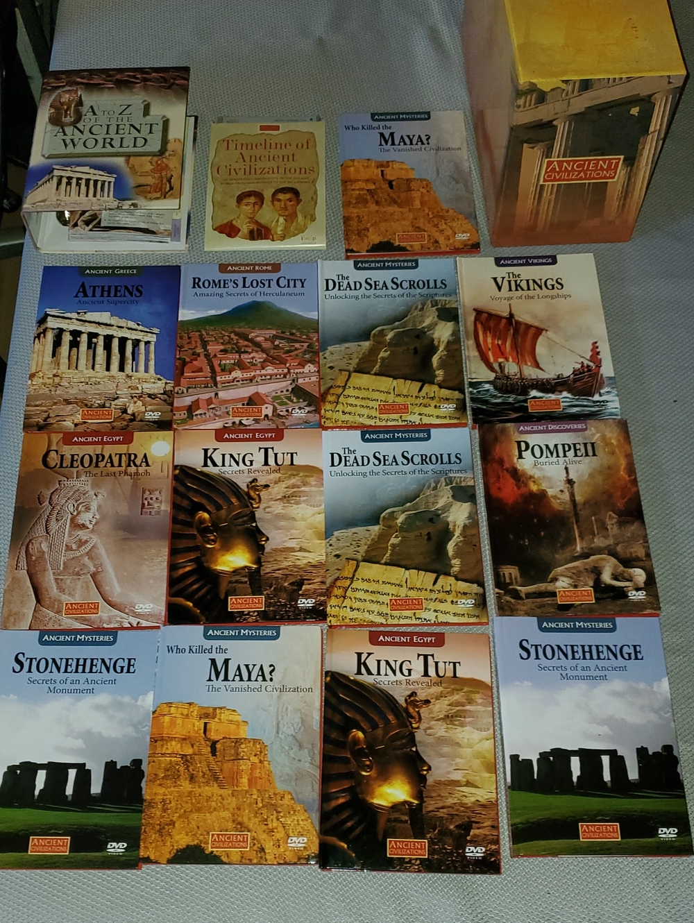 COMPLETE Ancient Civilizations DVD Collection - Assorted Brown & Tan Cover Set